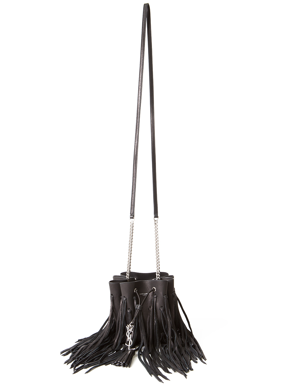Saint Laurent Mini Bourse Fringe Crossbody Bag Ysl Fringe Bucket