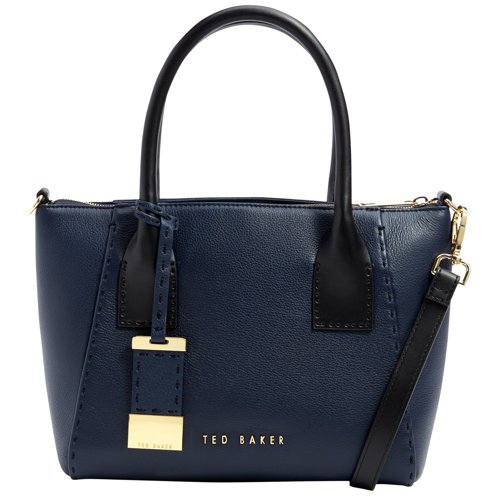 Ted Baker Lauren Small Leather Tote Bag in Navy (Blue) Lyst