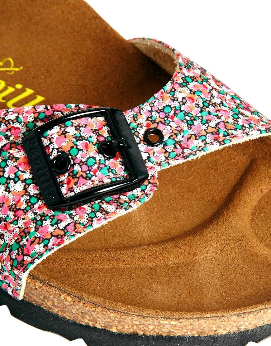 Lyst - Birkenstock Papillio by Madrid Liberty Pepper Red Floral Flat ...