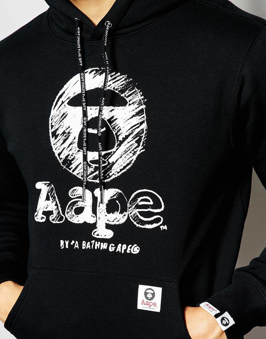 Aape By A Bathing Ape Hoodie With Logo in Black for Men - Lyst