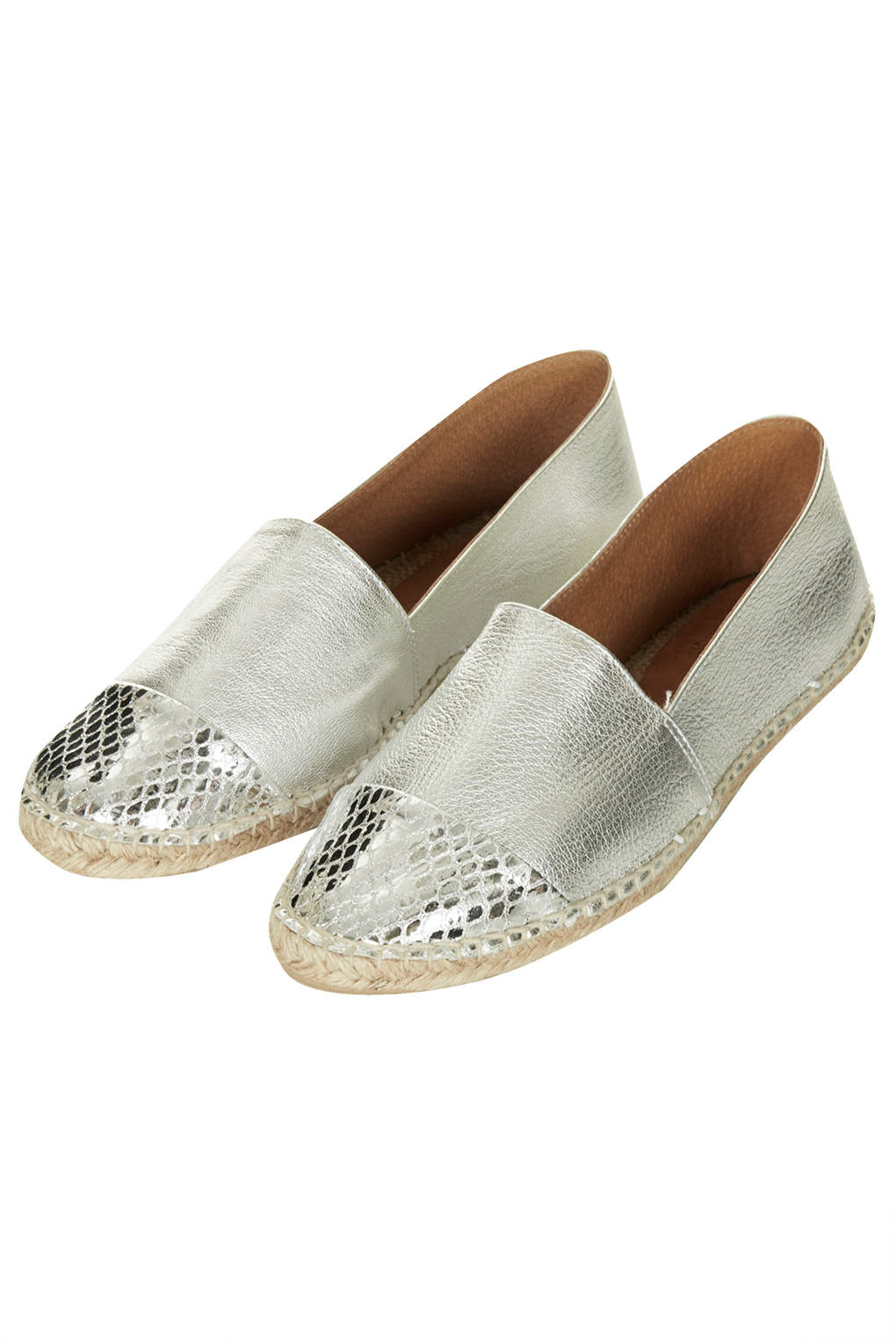 silver espadrilles uk