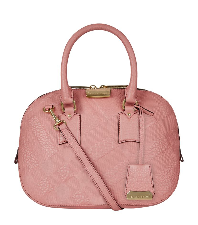 Burberry Small Orchard Check Bowling Bag In Pink Lyst Gallery
