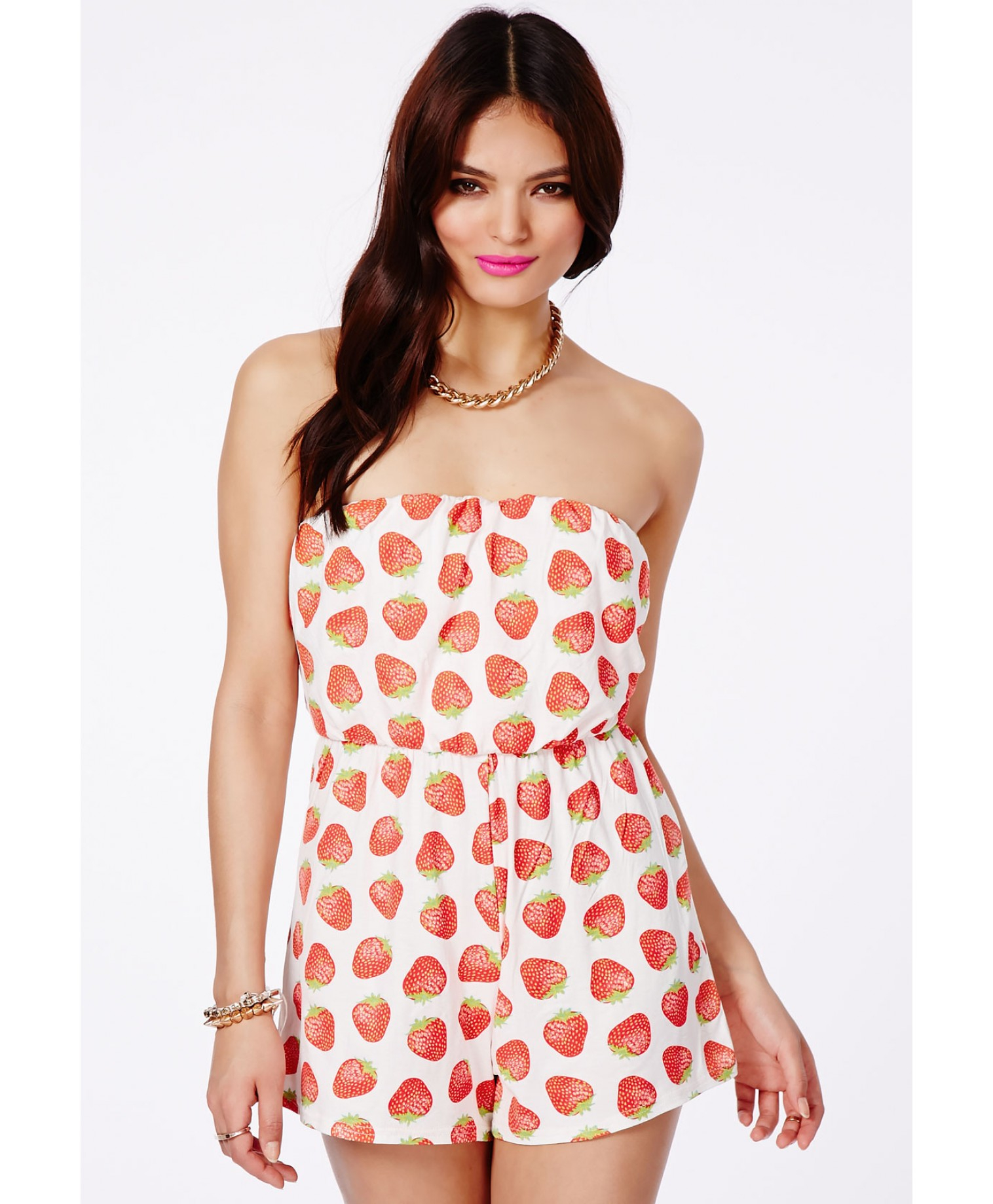 strawberry romper womens