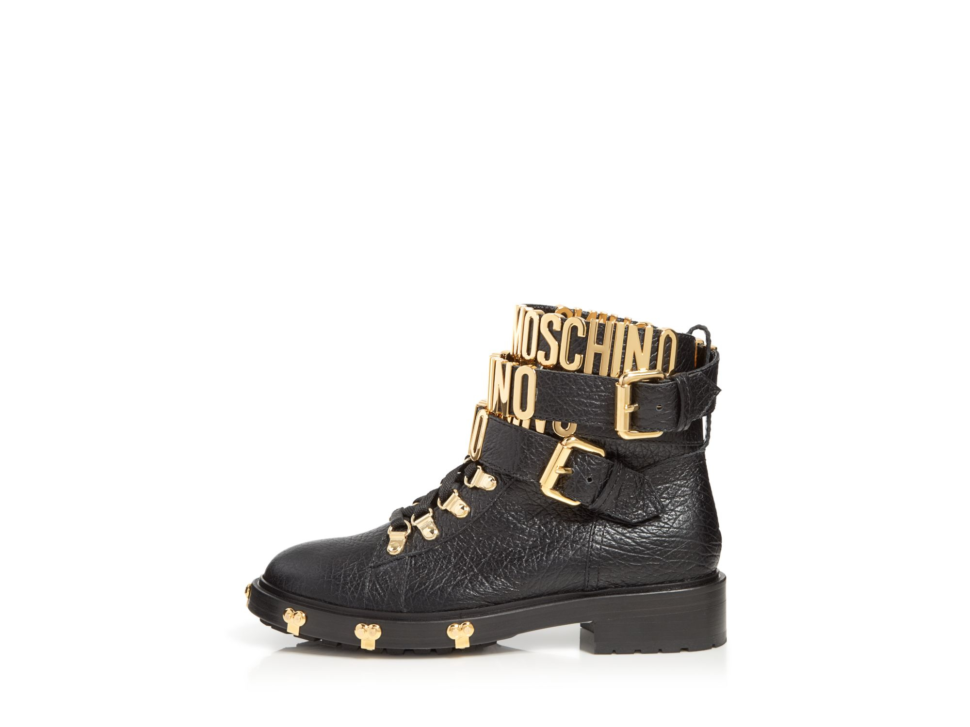 moschino leather boots