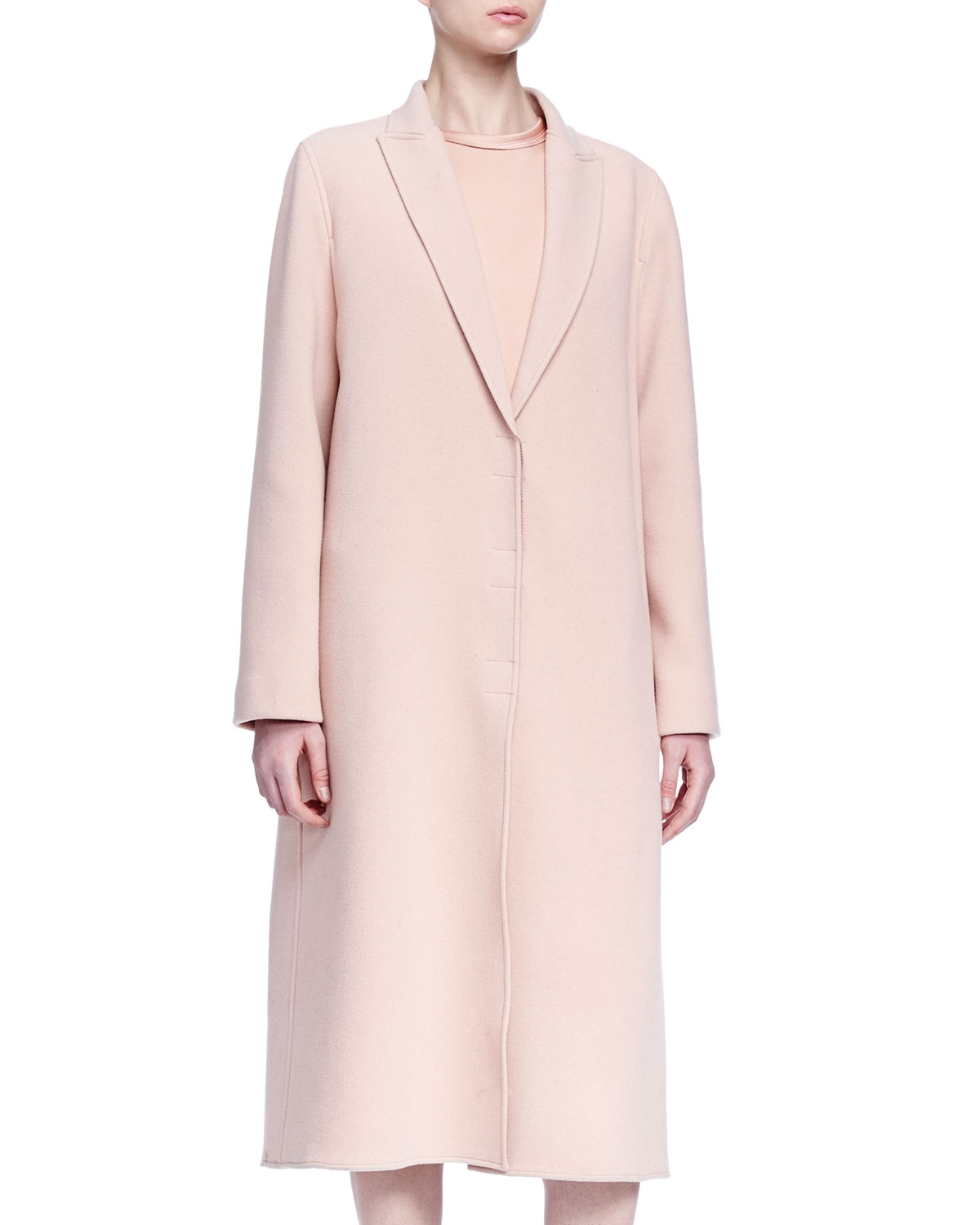 Lanvin Oversized Wool Coat in Pink | Lyst