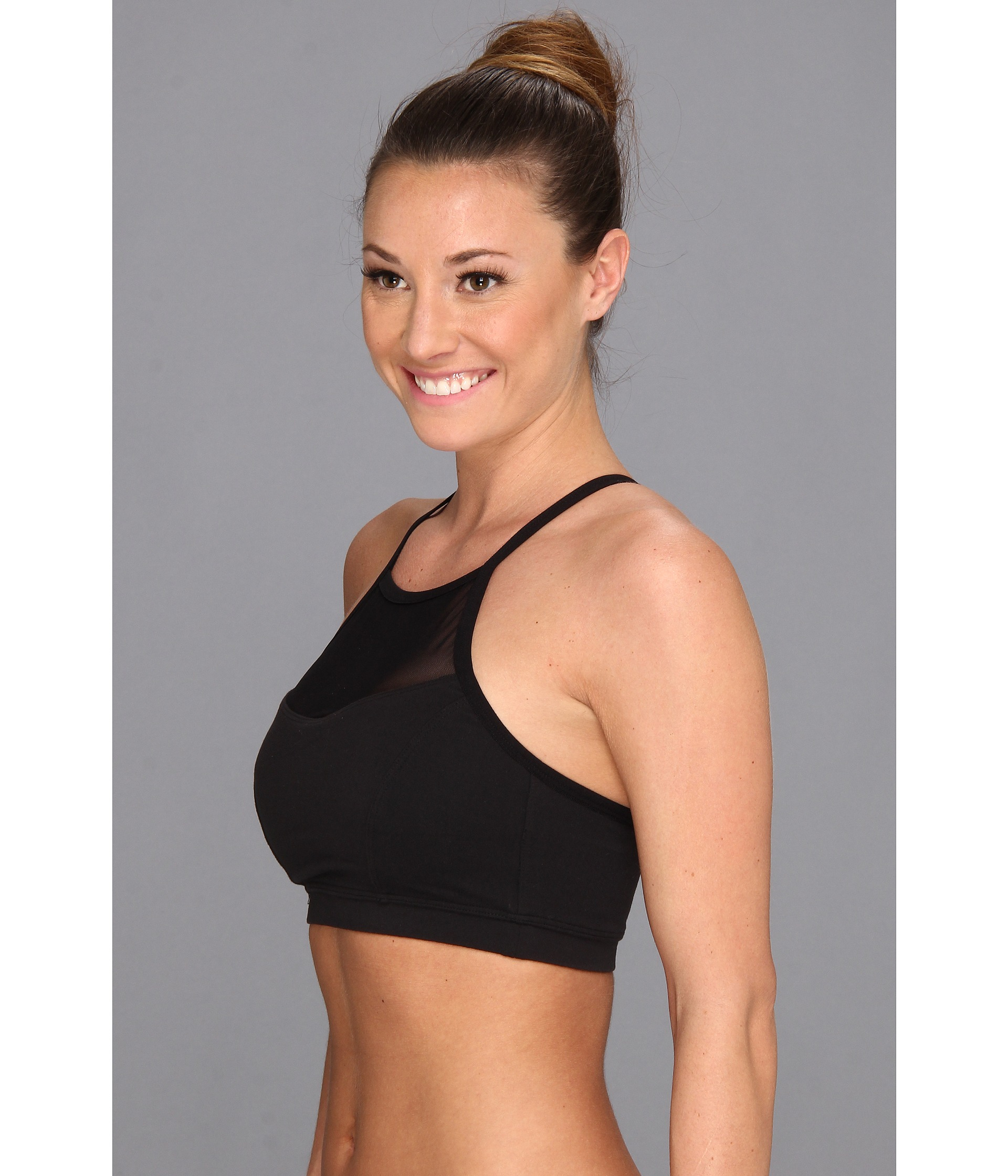 high neck yoga bra