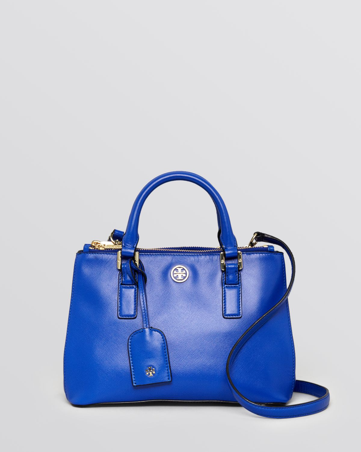 Tory Burch Tote Bloomingdales Exclusive Robinson Micro Double Zip Crossbody  Strap in Blue | Lyst