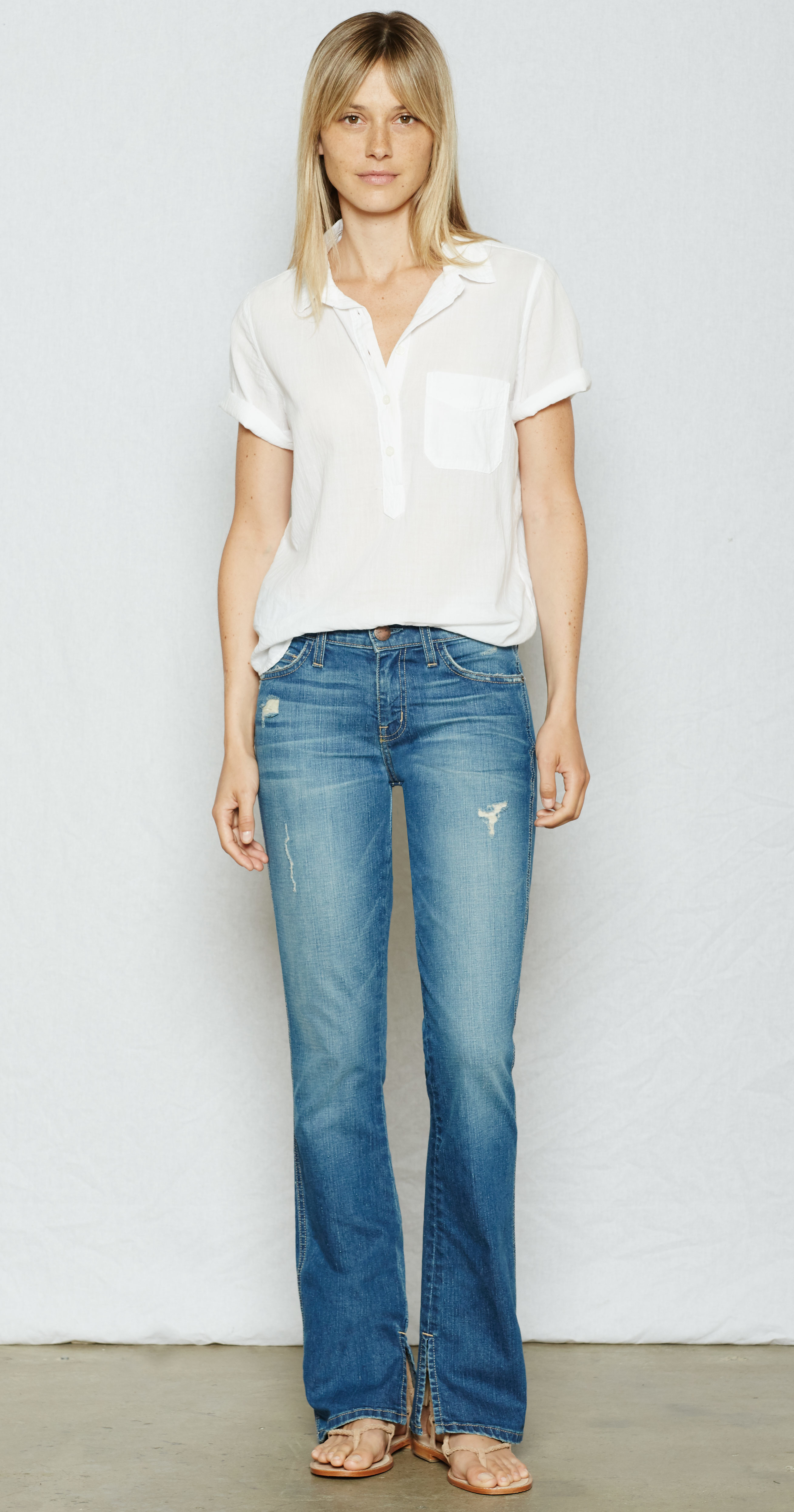 jeans with slits at bottom