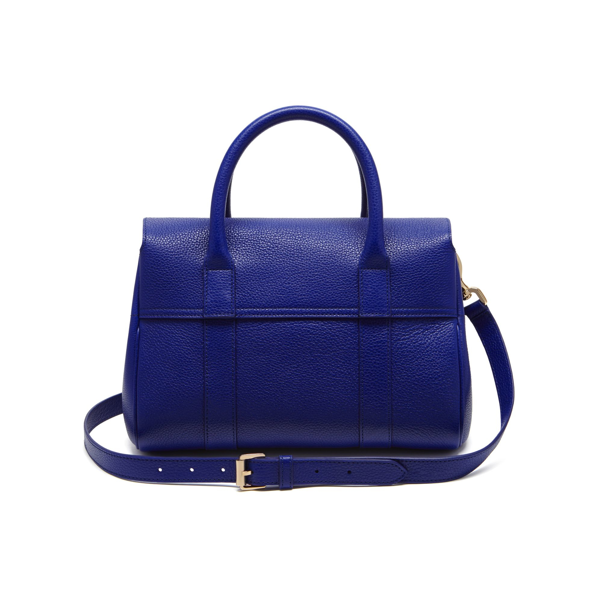 Mulberry Bayswater Small Grained Leather Bag in Blue - Lyst