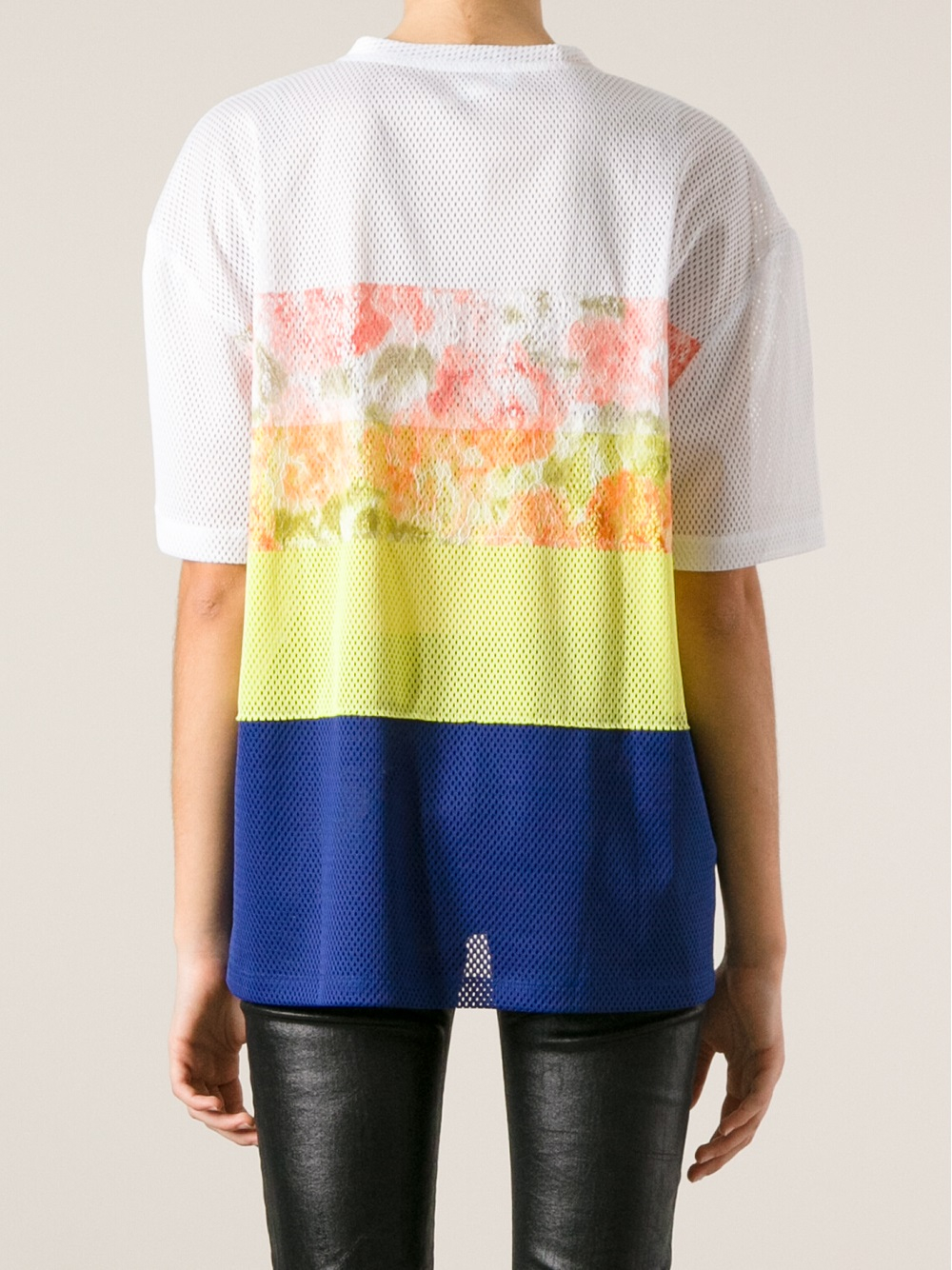 Msgm Mesh TShirt in White Lyst