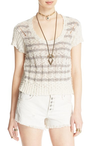 free people short sleeve sweater