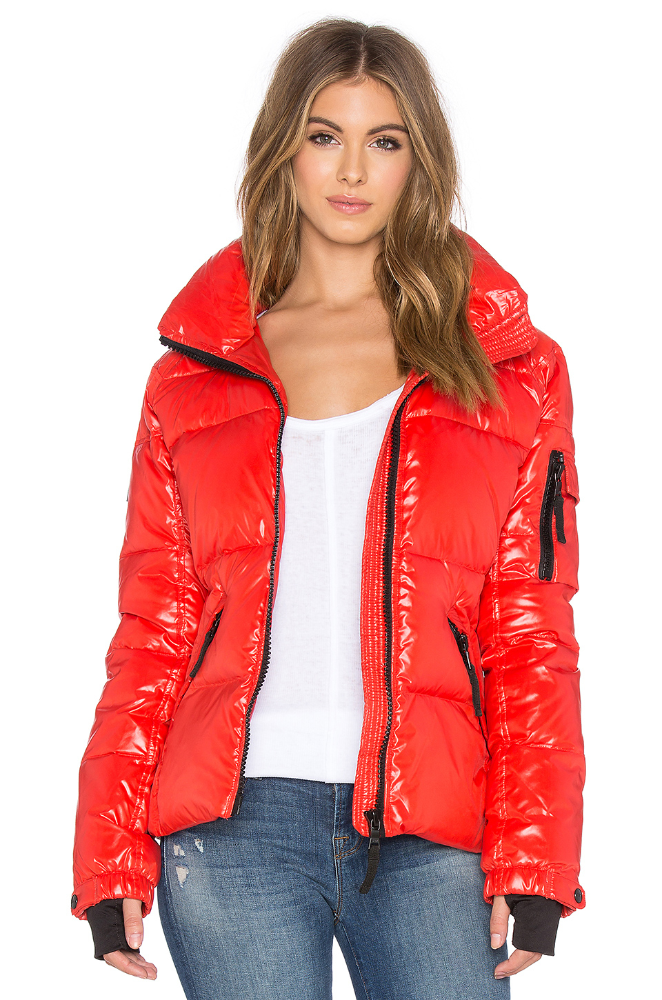Lyst - Sam. Freestyle Quilted Jacket in Red