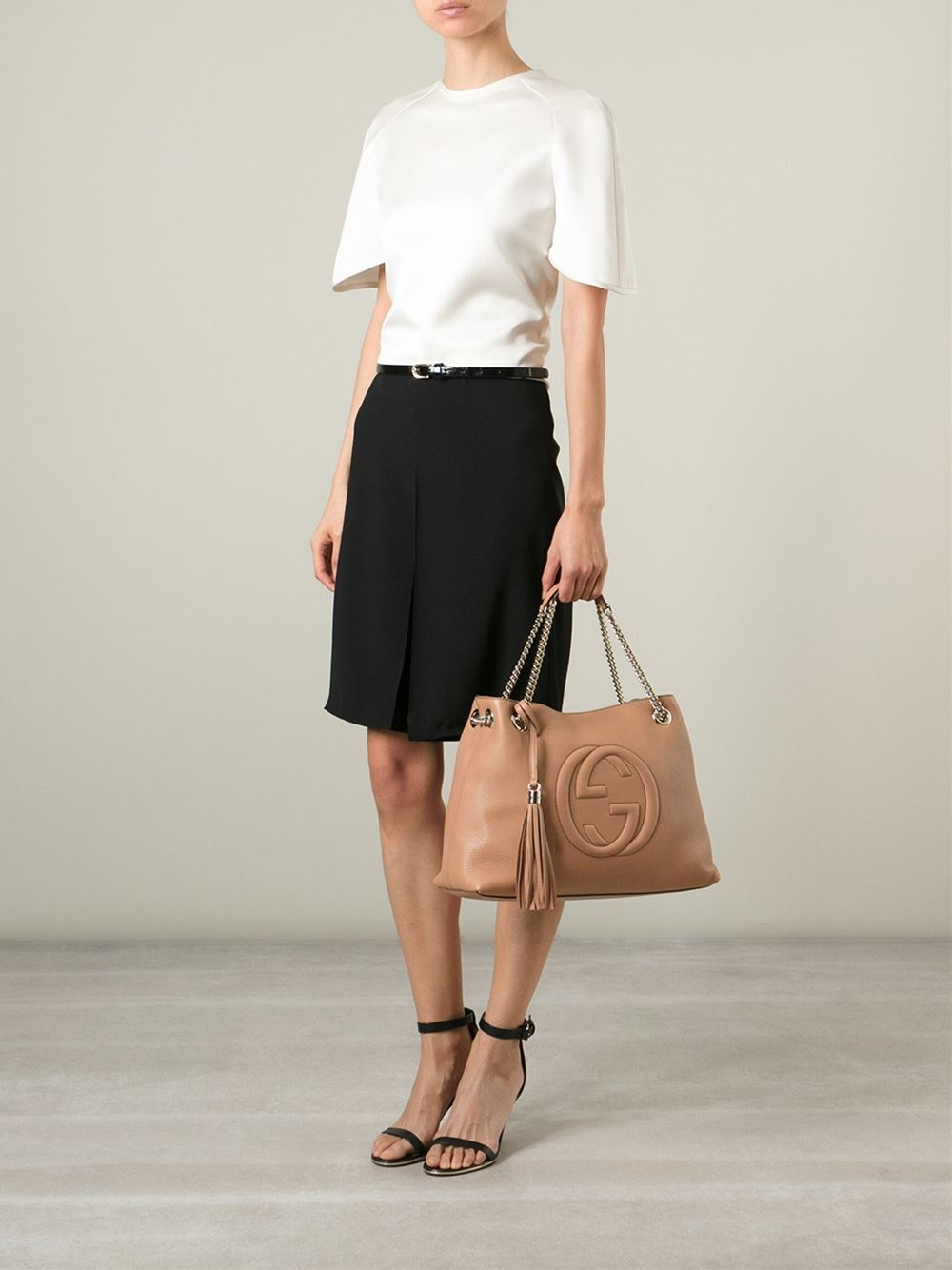 Lyst - Gucci &#39;Soho&#39; Tote in Natural