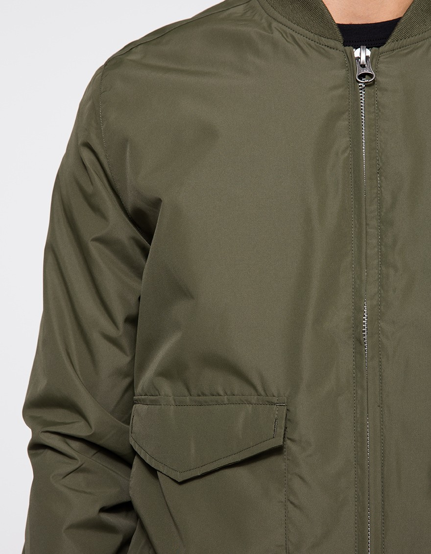 Topman Olive Bomber Jacket in Green for Men Lyst