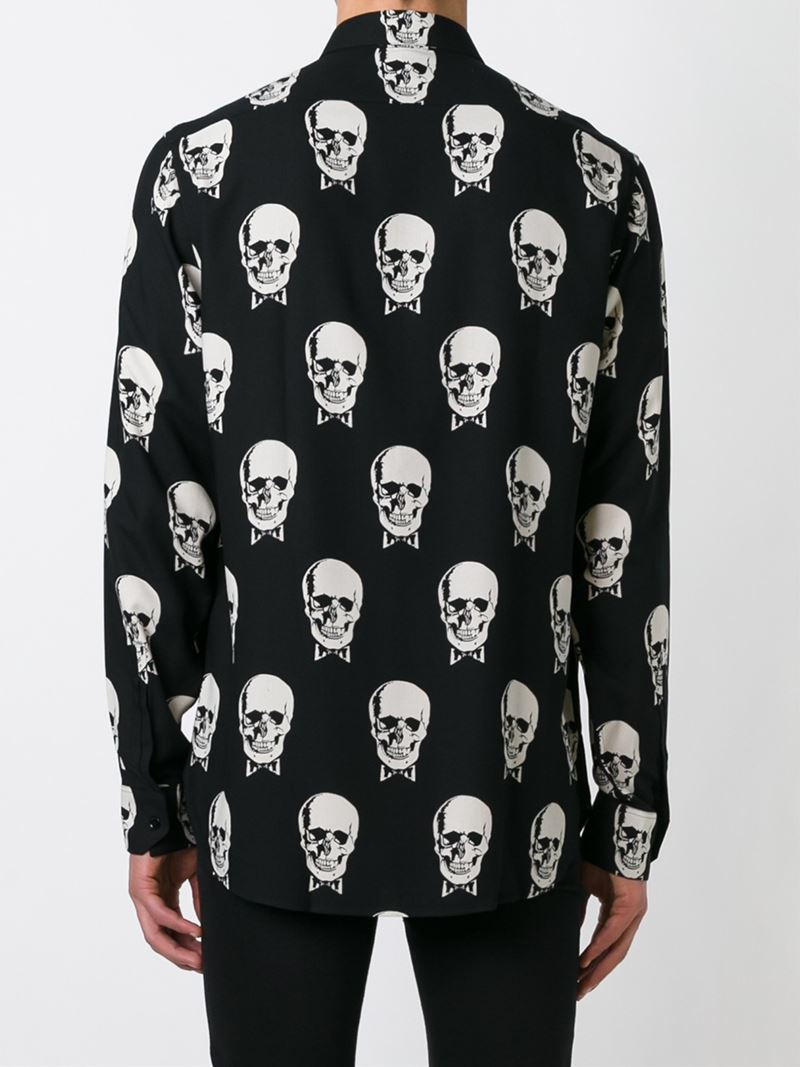 Saint Laurent Skull Print Shirt in 