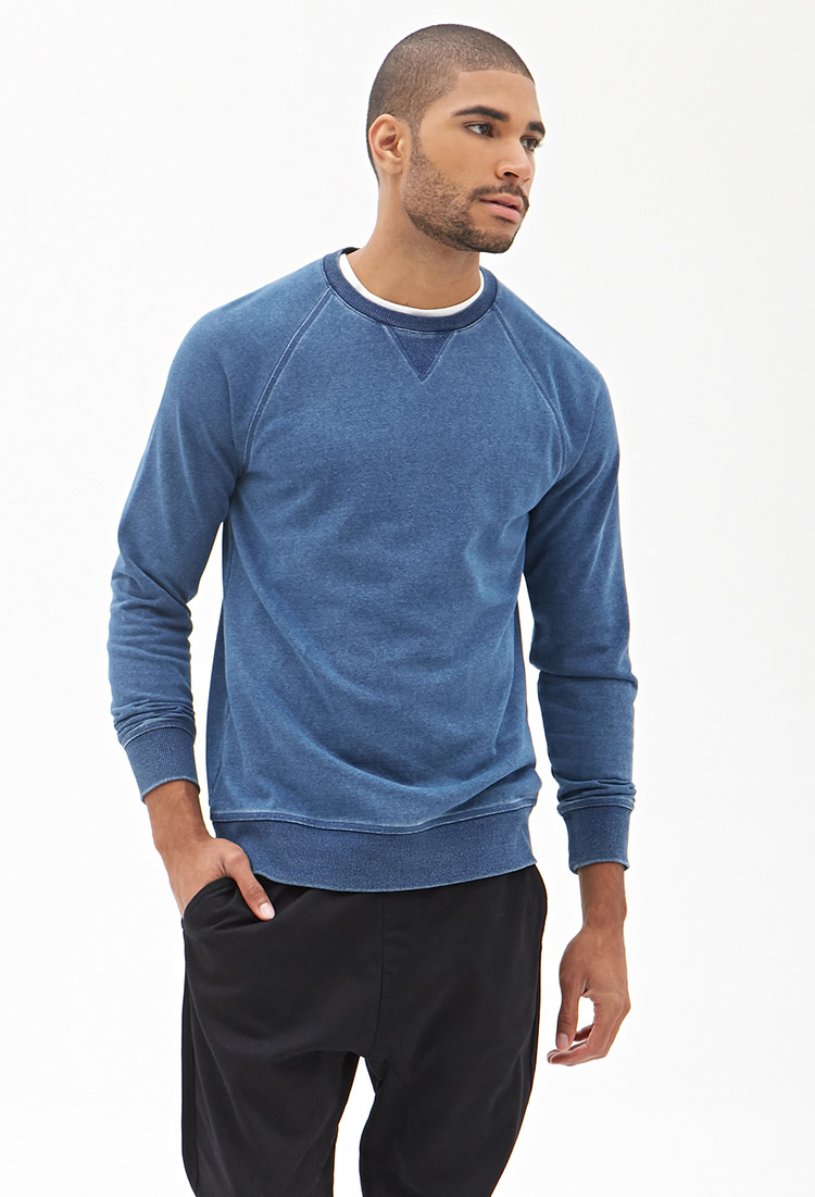 distressed crewneck sweatshirt