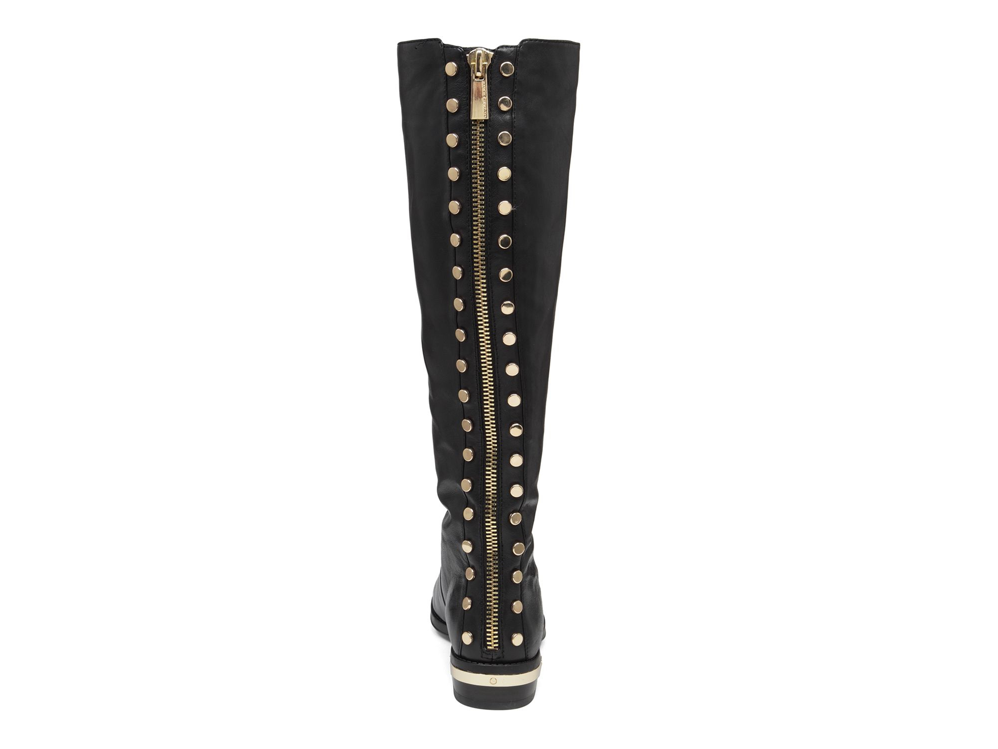 vince camuto black studded booties