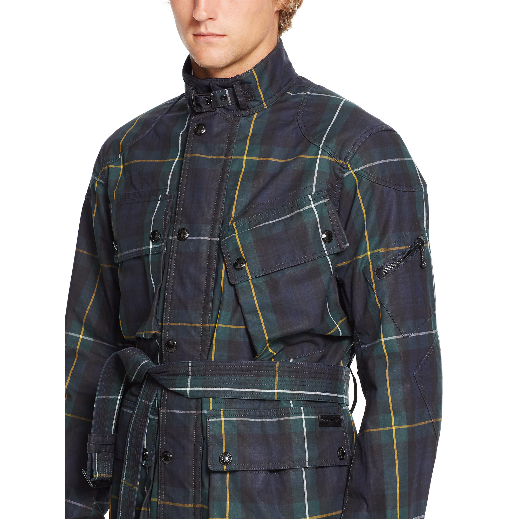 Polo Ralph Lauren Cotton Tartan Jacket in Green for Men Lyst