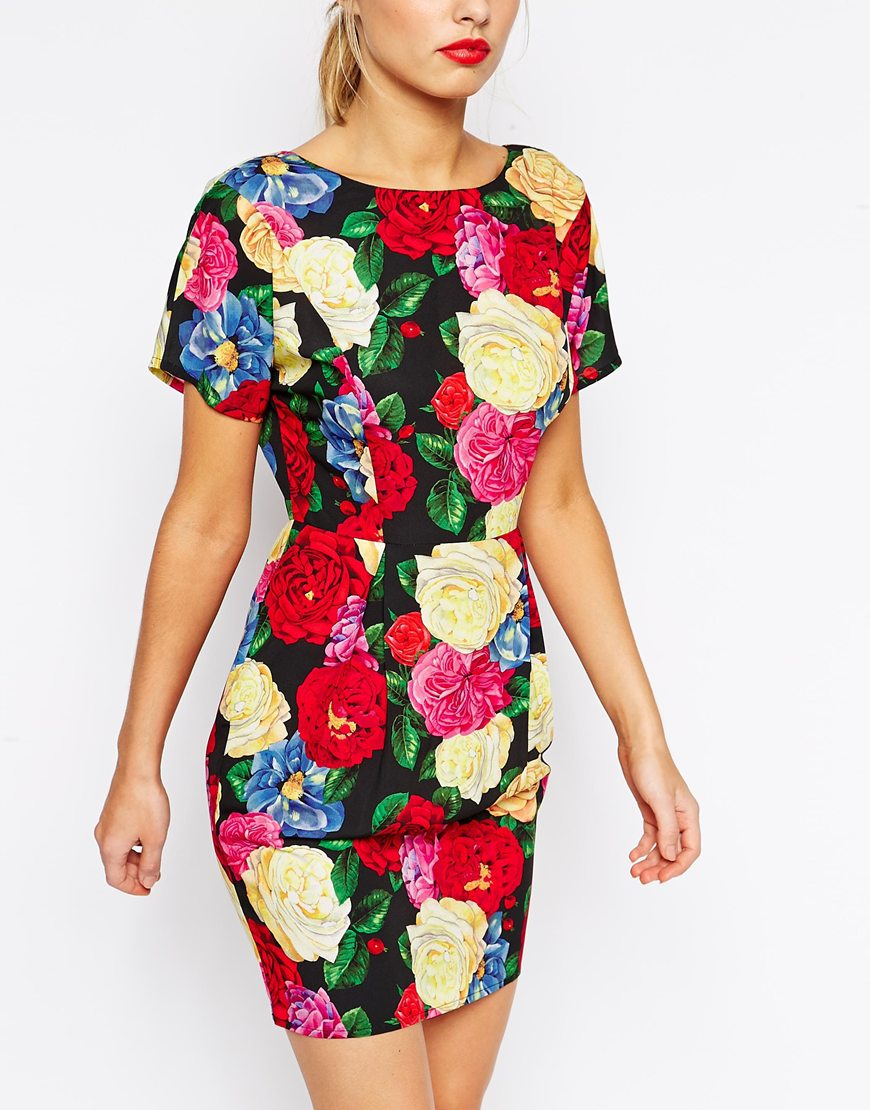 ruffle hem wrap dress