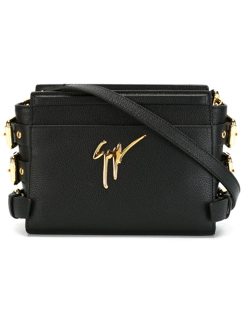 giuseppe zanotti mini g 17 crossbody bag in black lyst giuseppe zanotti mini g 17 crossbody bag in black lyst