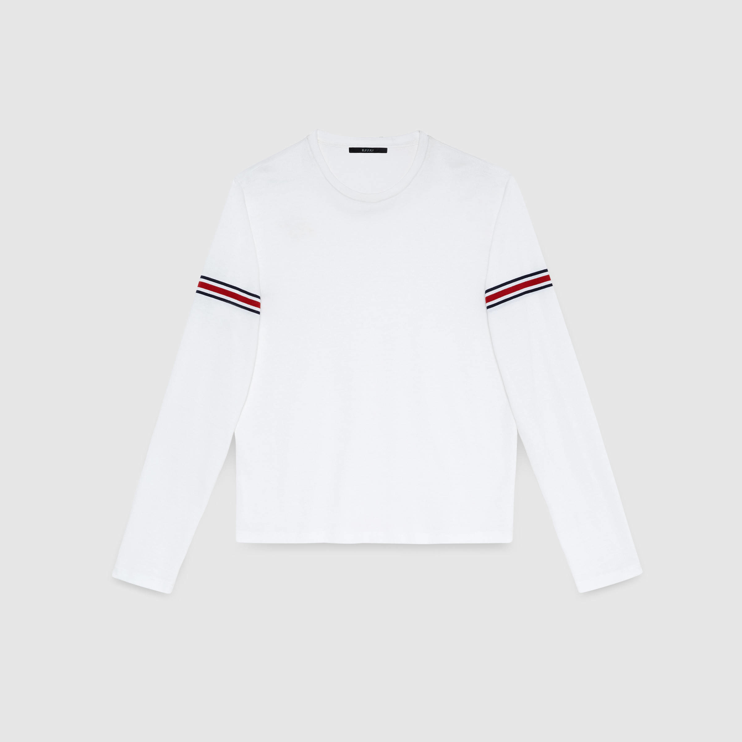 Gucci Cotton Web Long Sleeve T-shirt in 
