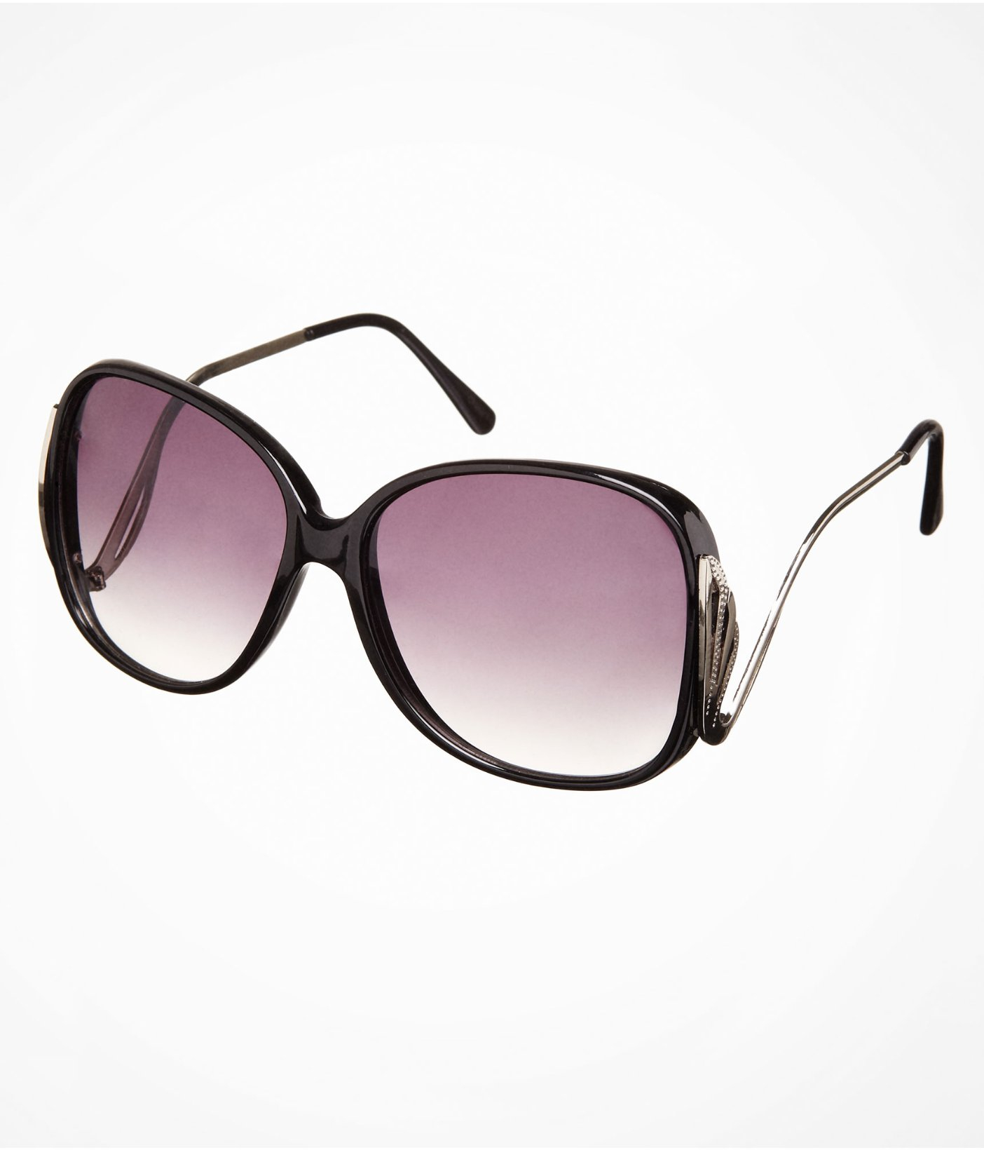 Lyst Express Swan Arm Sunglasses in Black