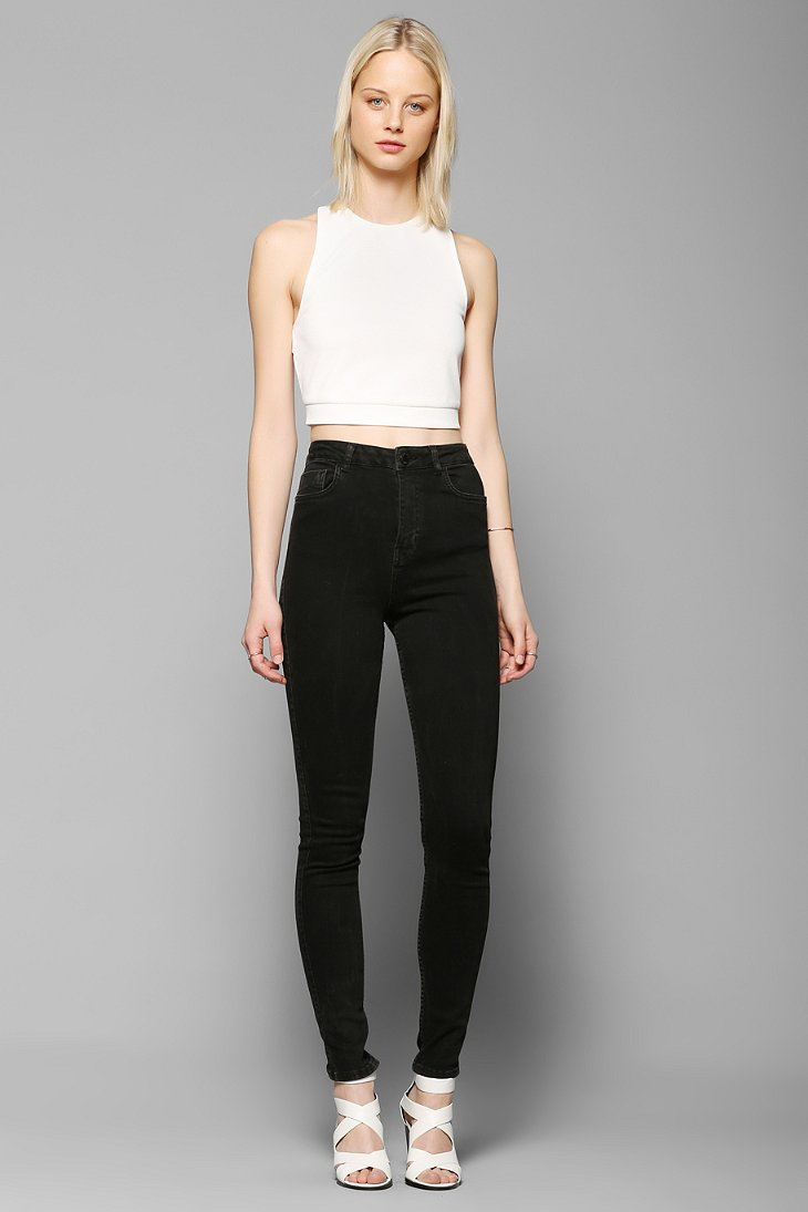 Lyst - Urban Outfitters Light Before Dark Super Highrise Skinny Jean ...