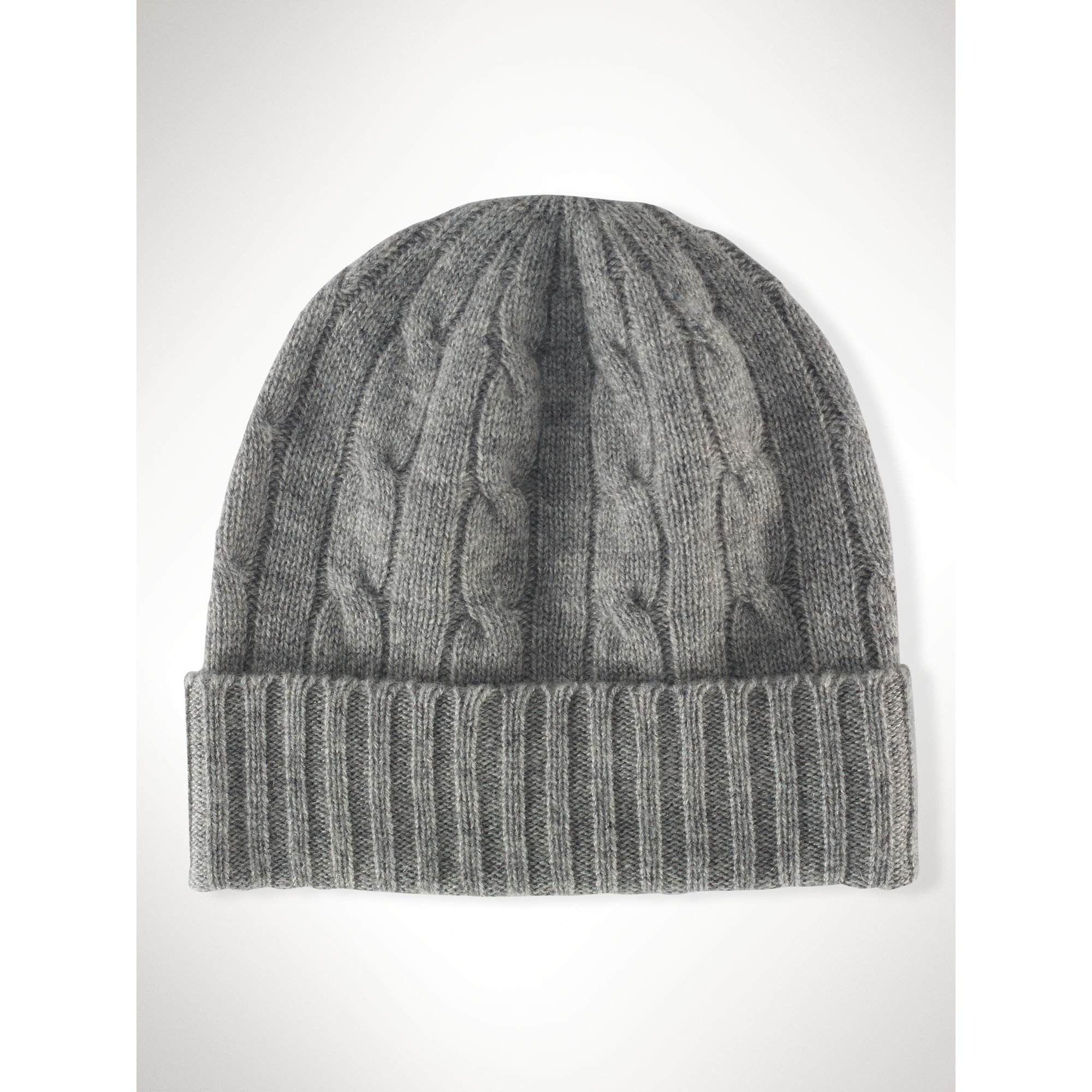 Polo Ralph Lauren Cableknit Cashmere Hat in Gray (fawn grey hthr) Lyst