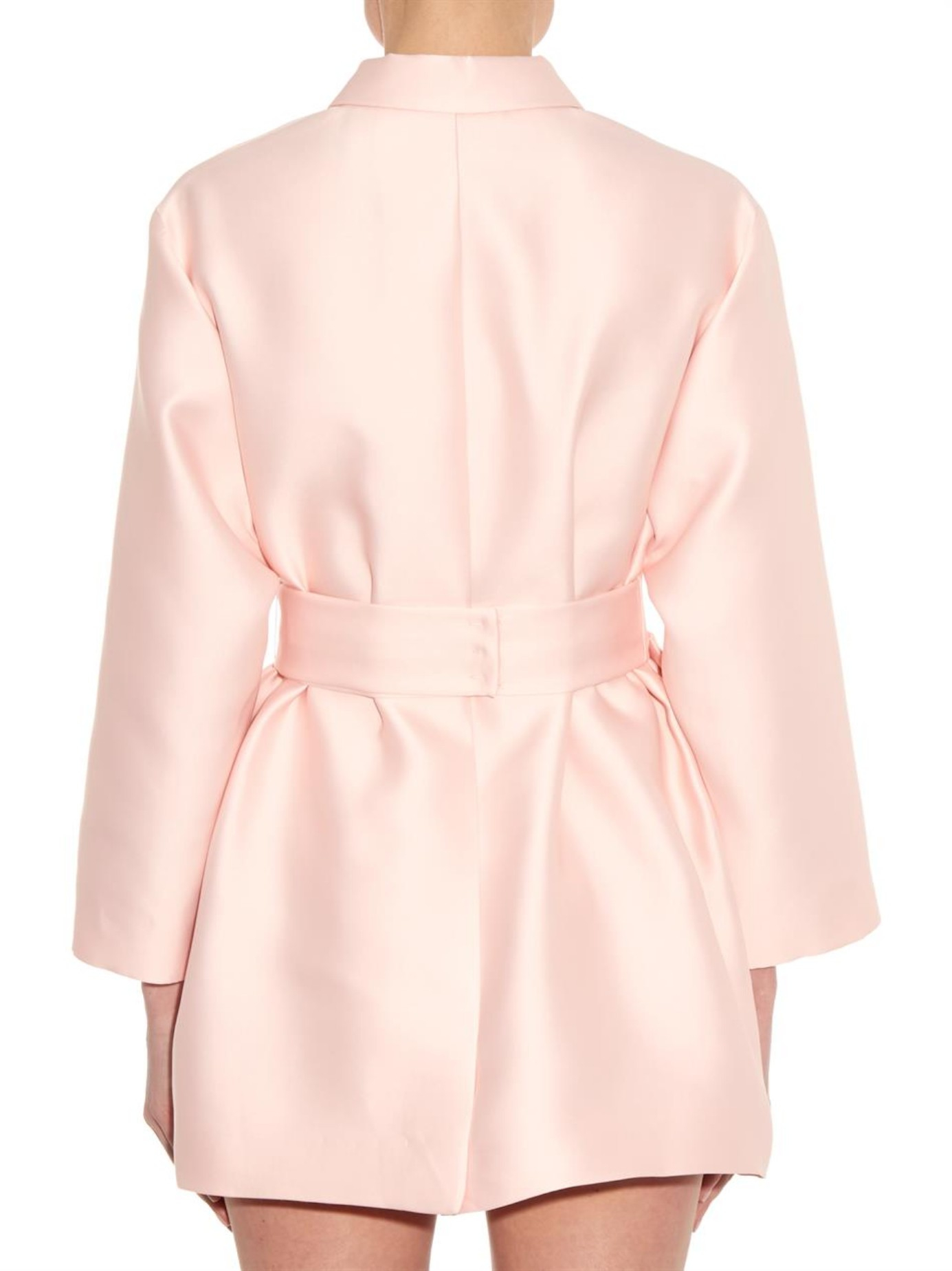 Emilia Wickstead Madge Duchess-Satin Coat Dress in Light Pink (Pink) - Lyst