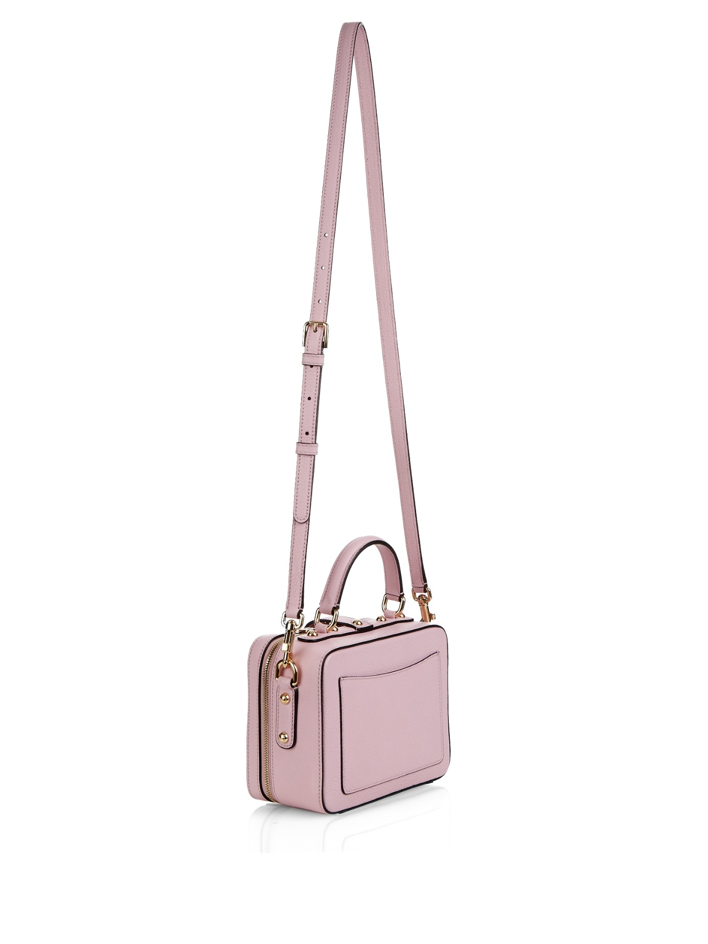 Dolce & Gabbana Rosaria Leather Box Bag in Pink | Lyst
