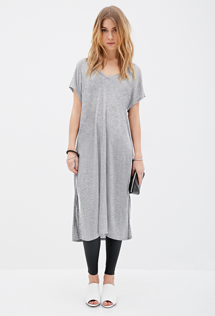 midi t shirt dress with slits