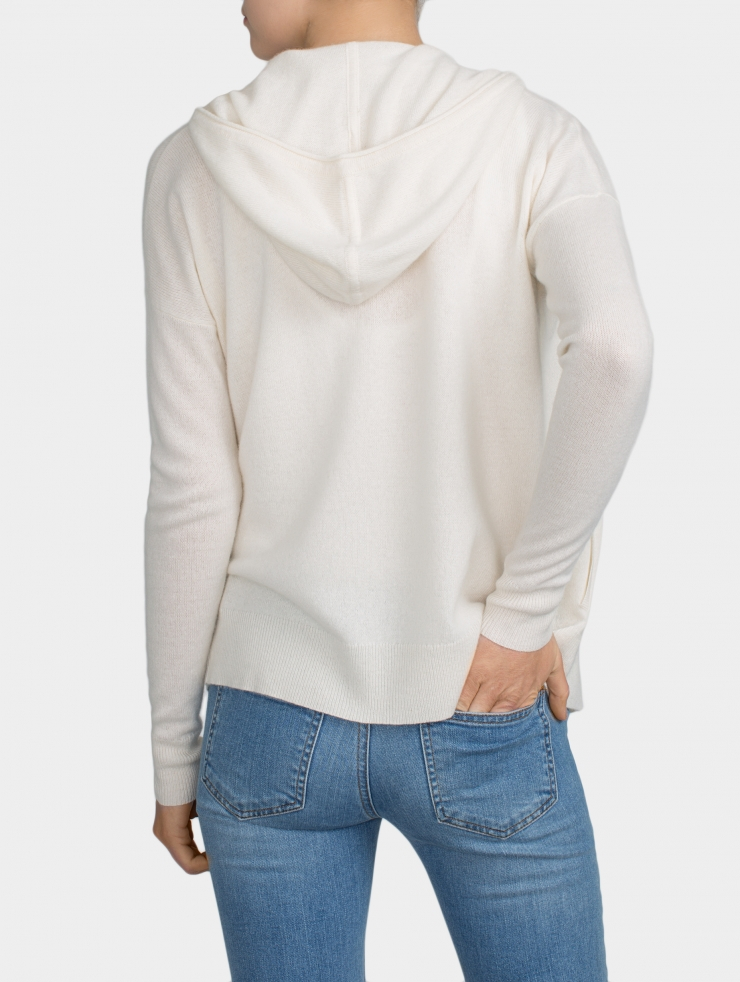 White + warren Essential Cashmere Zip Hoodie in White Lyst