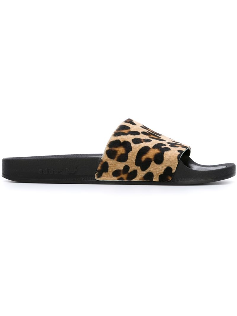 adidas Originals Adilette Leopard-Print Slides | Lyst