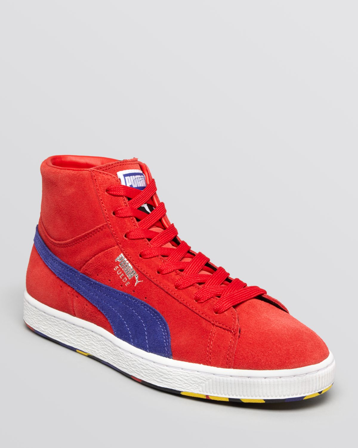 PUMA Rubber Mix Mid Sneakers in Red for Men | Lyst