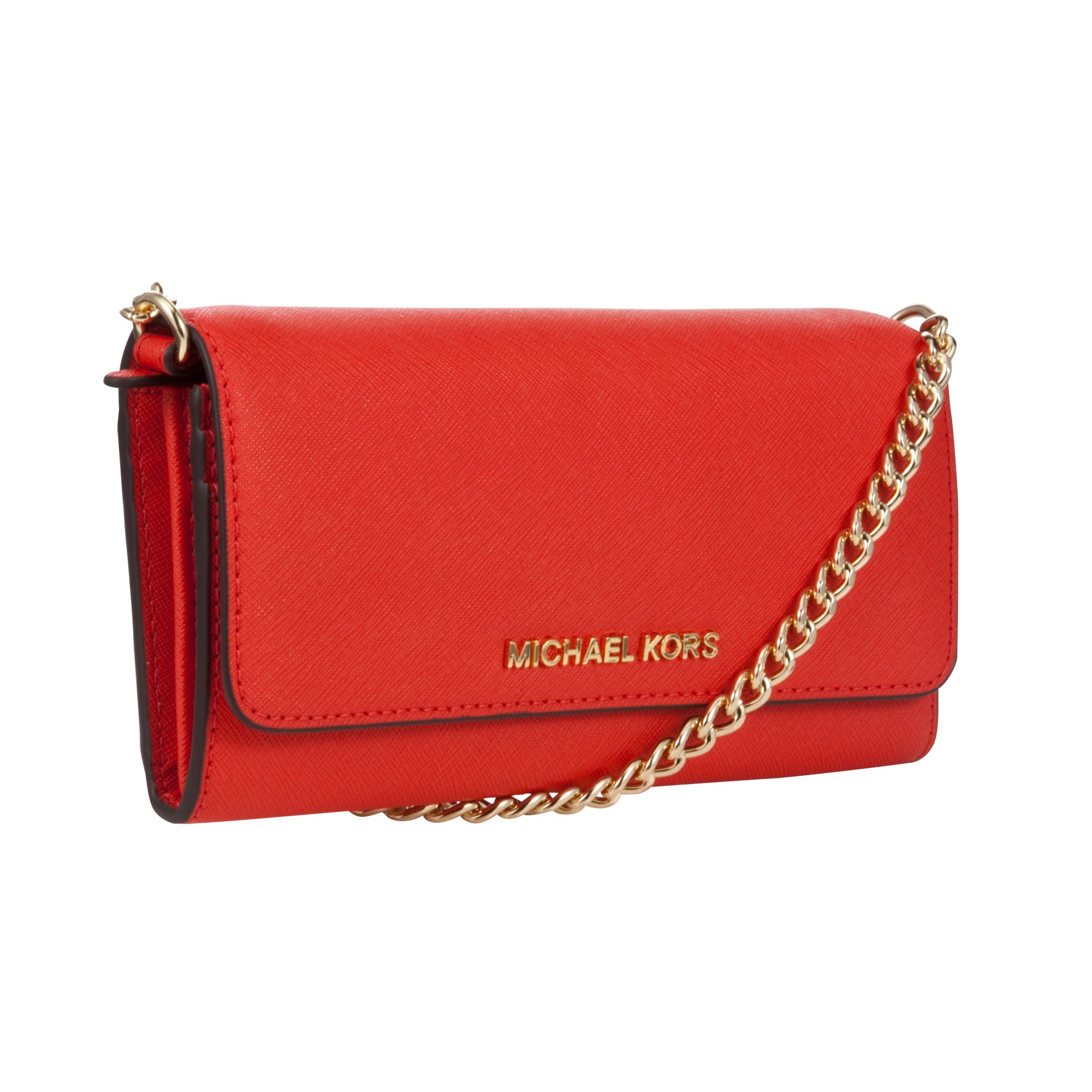 MICHAEL Michael Kors Jet Set Travel Saffiano Leather Chain Wallet in