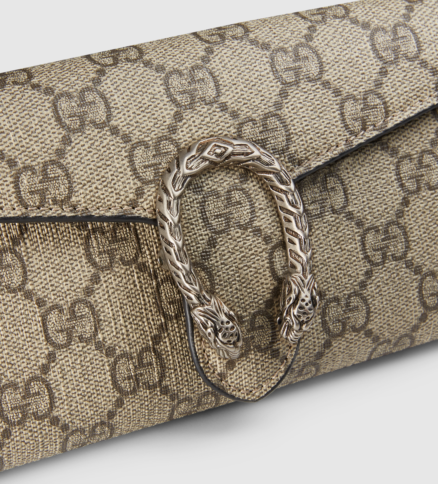 Gucci Canvas Dionysus Gg Supreme Chain Wallet in Natural - Lyst