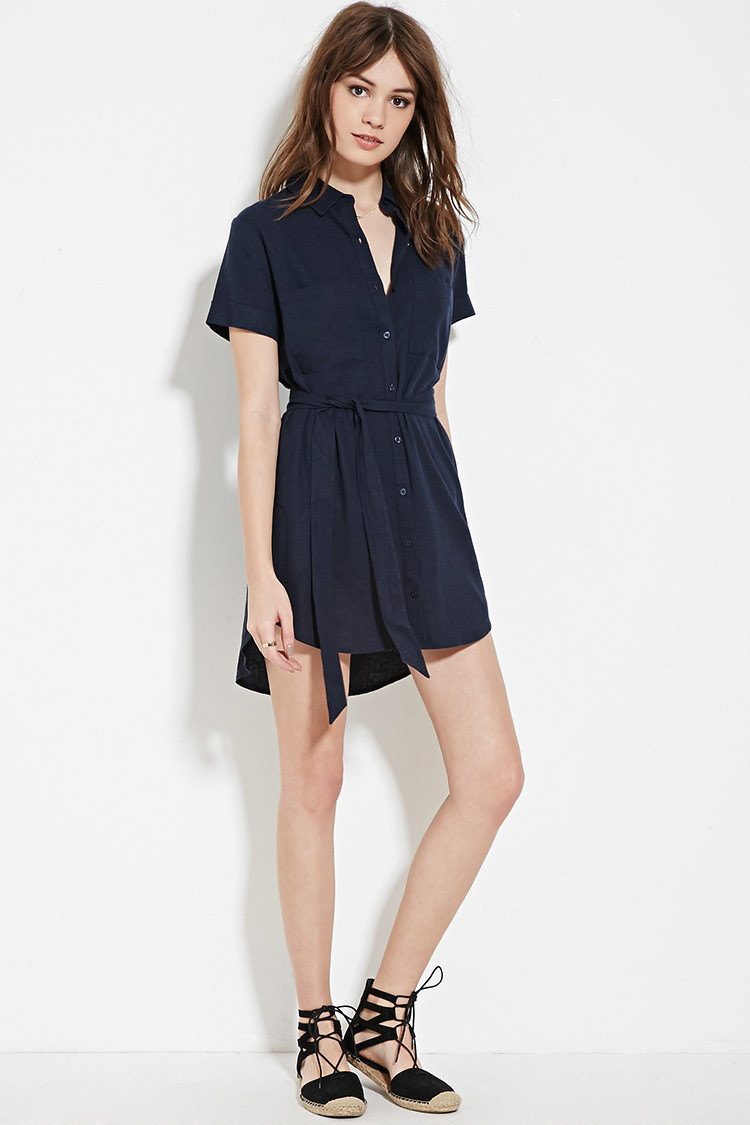 belted shirt dress forever 21