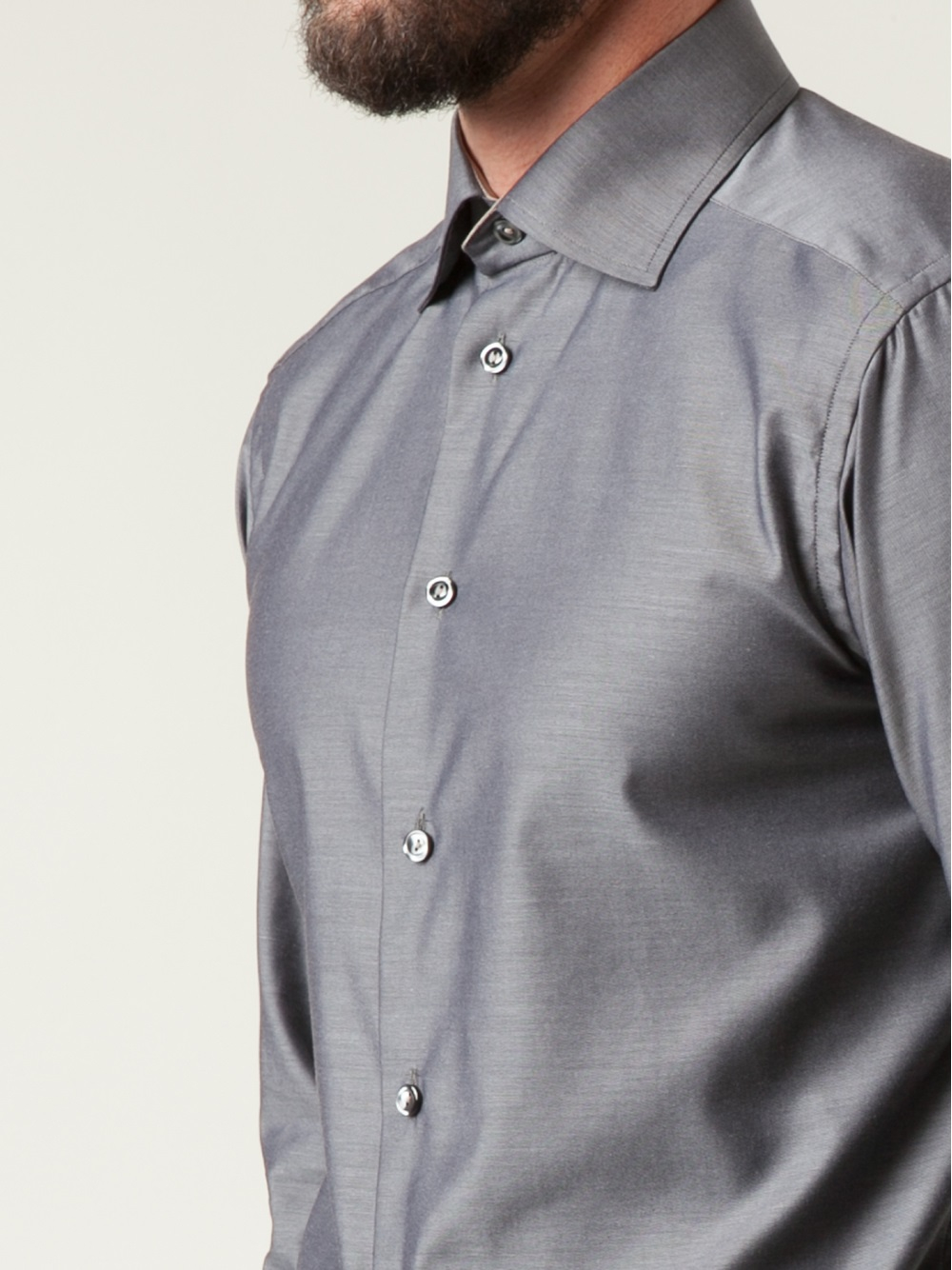 Eton of Sweden Button Down Shirt in Grey (Gray) for Men - Lyst