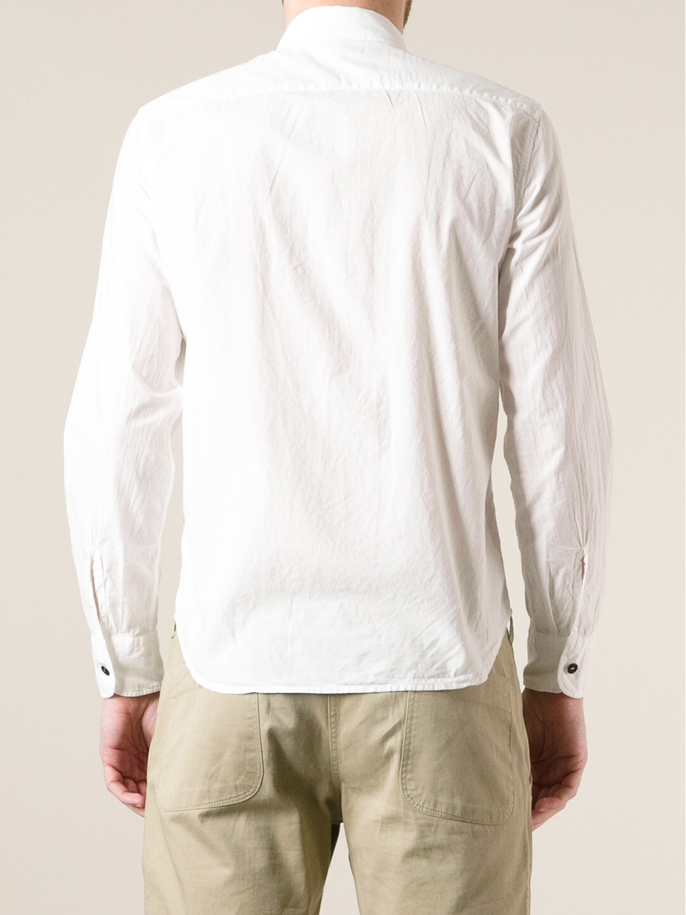 Stone island Creased Shirt in White for Men | Lyst