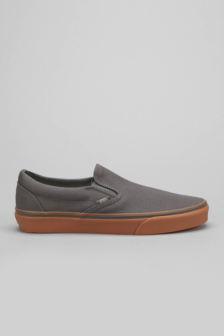 Vans Classic Gum-Sole Slip-On Sneaker in Grey (Gray) for Men - Lyst