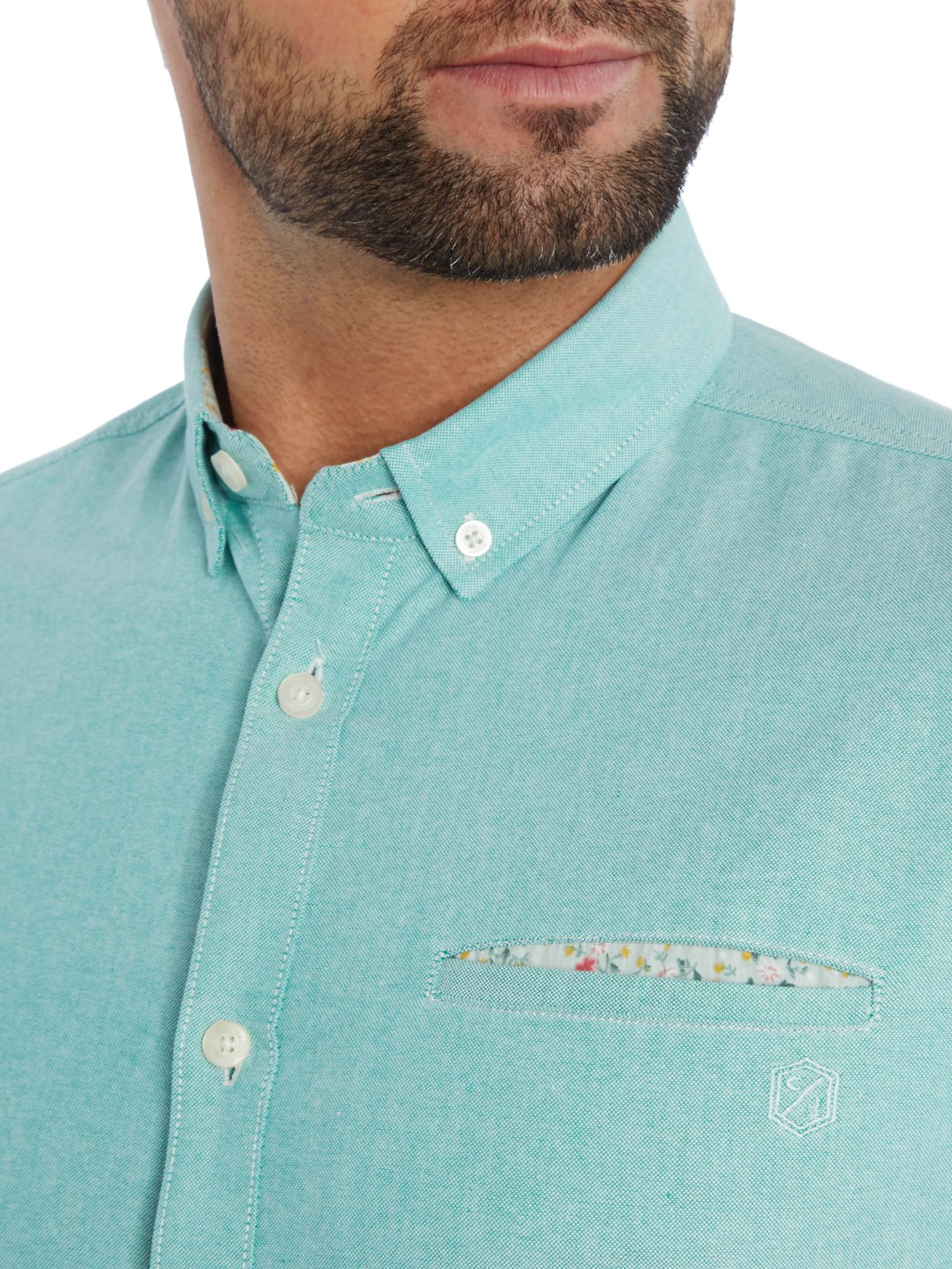 green short sleeve button down