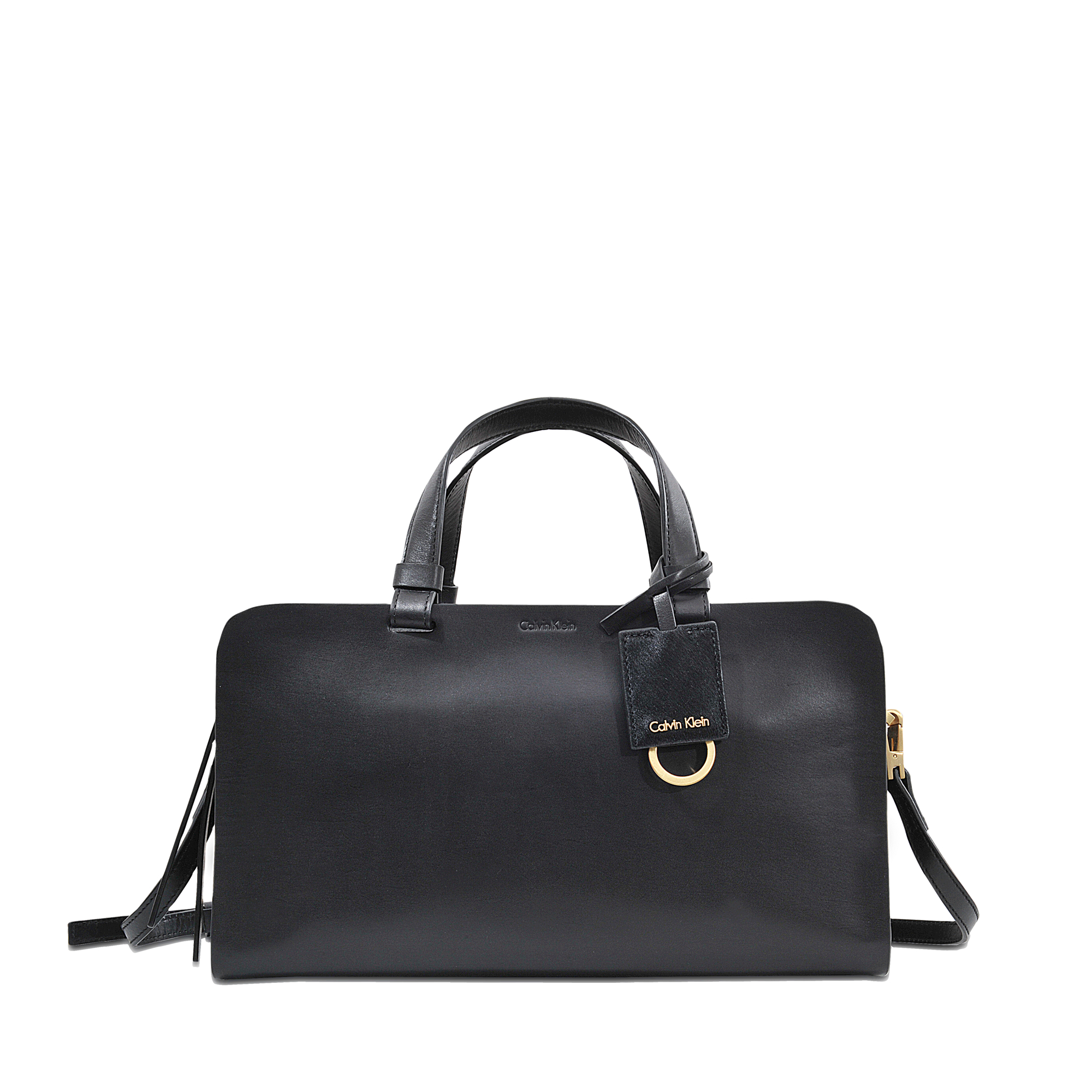calvin klein leather duffle bag