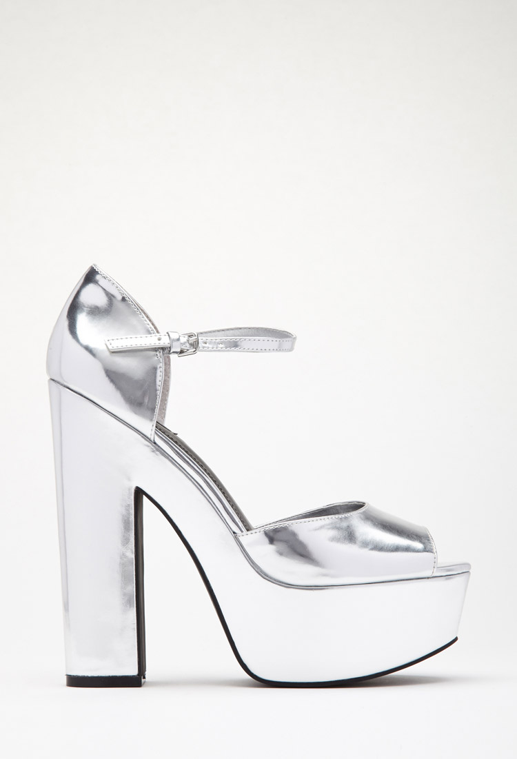 forever 21 silver heels