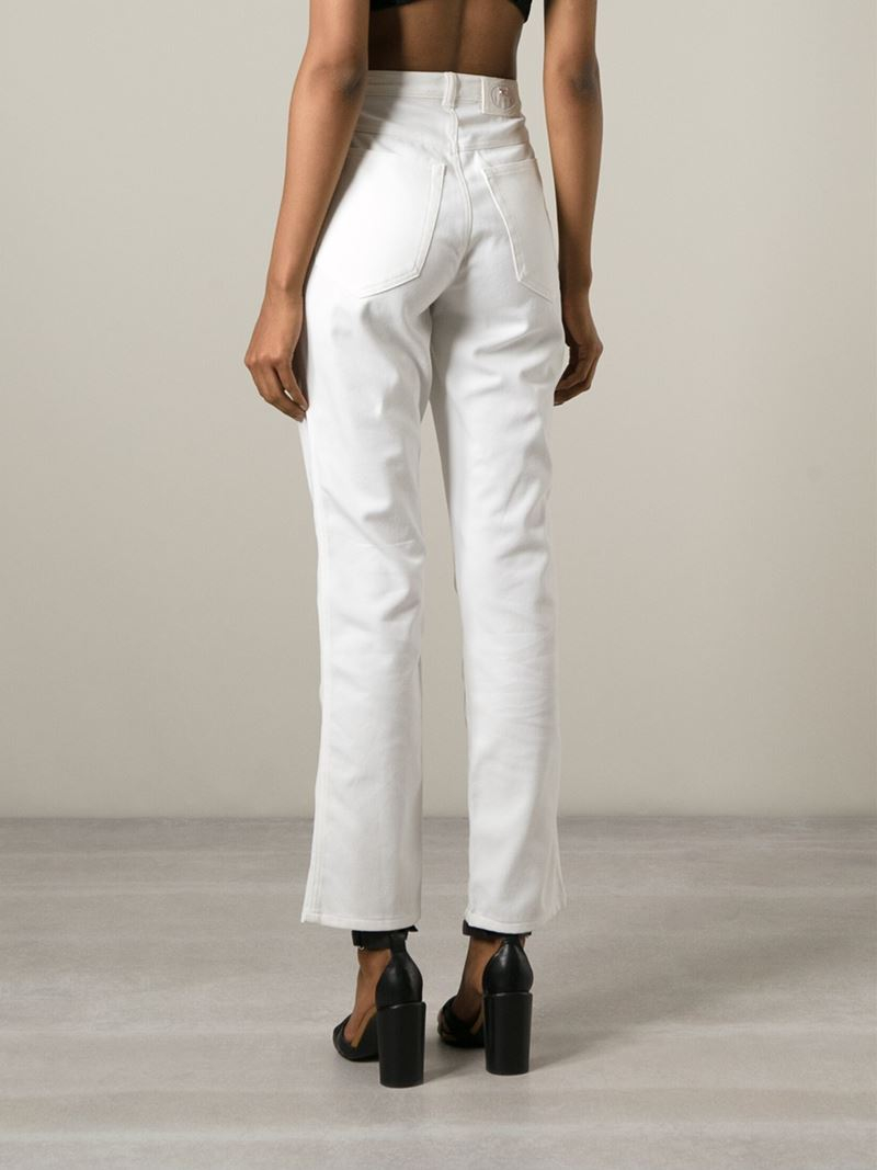 escada white jeans