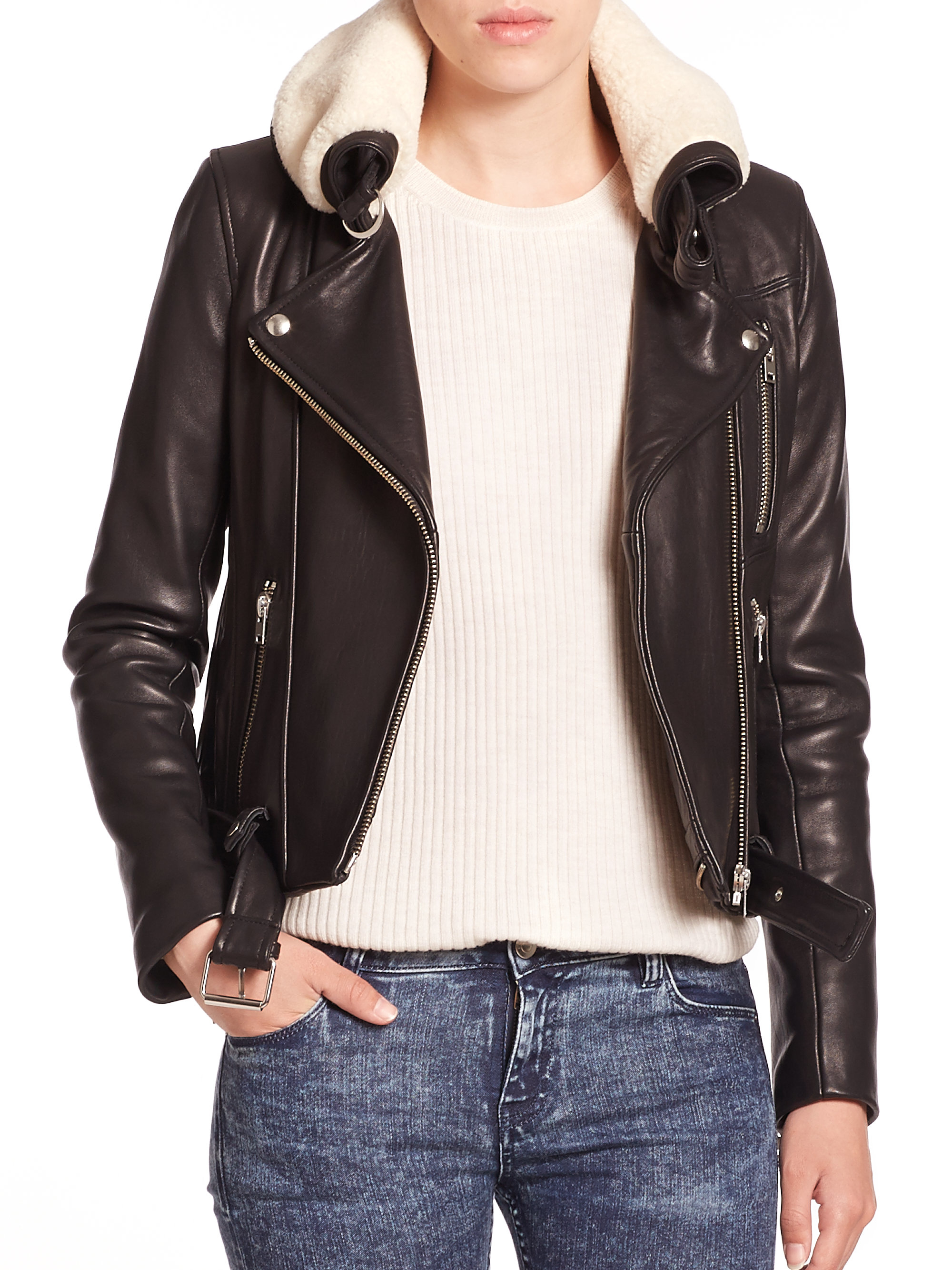 Iro Black And White Leather Jacket Modern Fashion Photo Blog Iro Black And White Leather Jacket