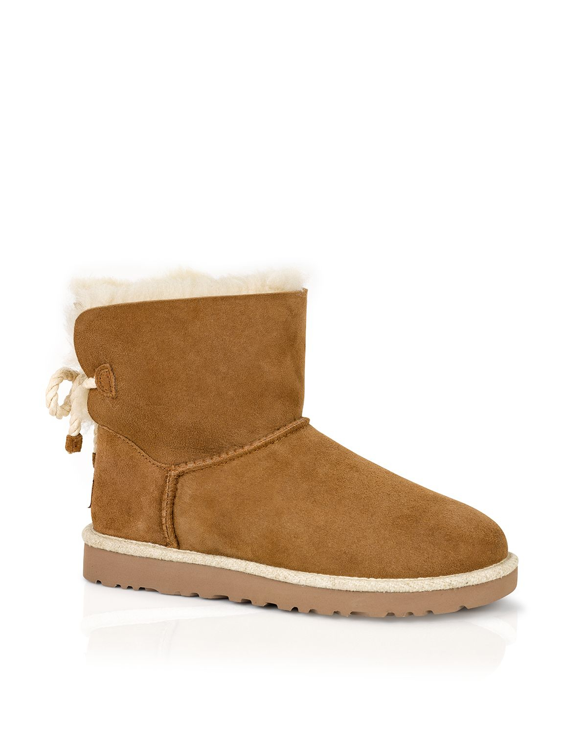 UGG Ugg® Australia Booties - Selene Rope Bailey Bow in Brown | Lyst