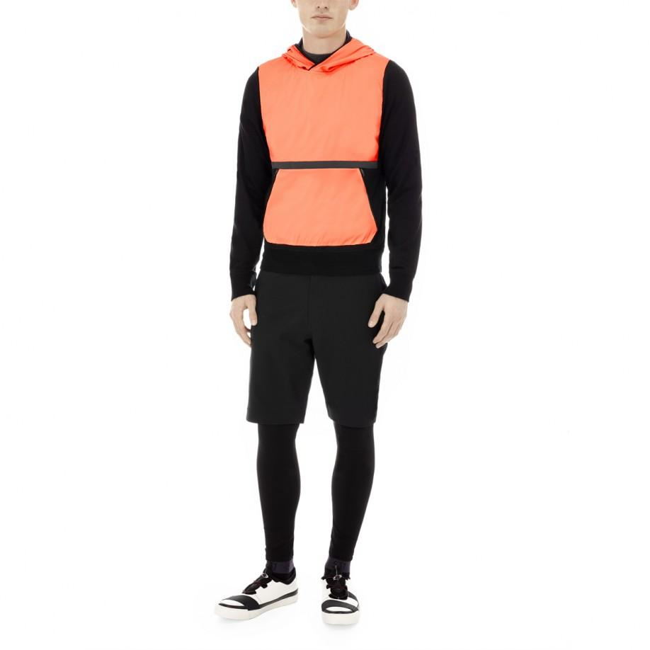 Paul Smith 531 Orange Merino Wool Cycling Hoodie With Windproof Panels For Men Lyst