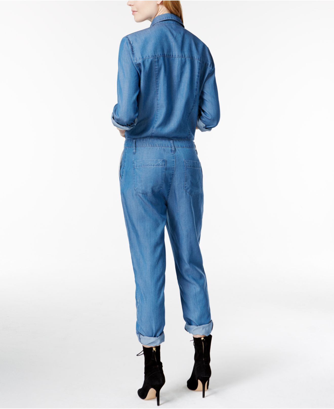 rachel roy denim jumpsuit