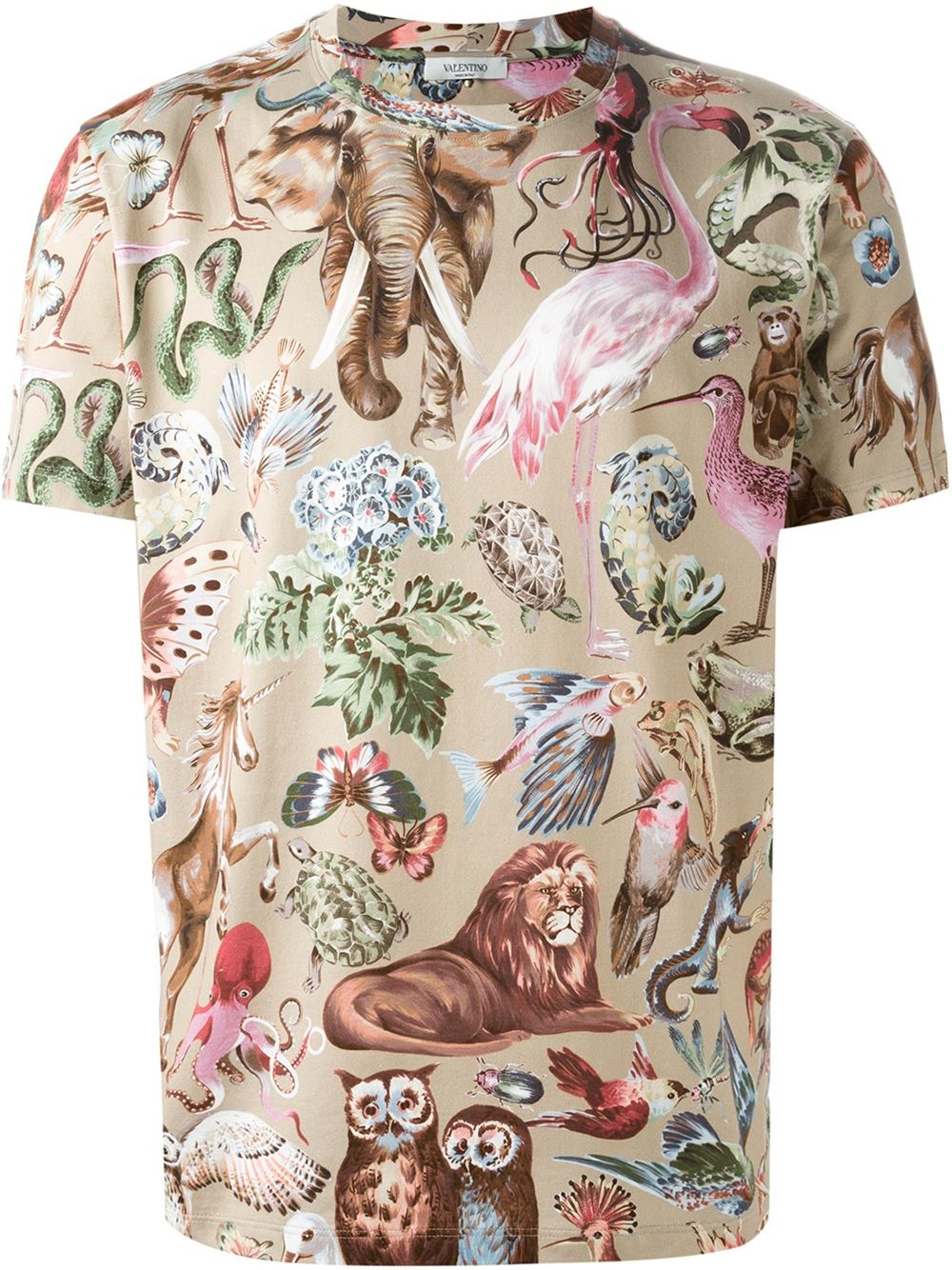 Valentino 'Rockstud' Animal Print T-Shirt for Men | Lyst
