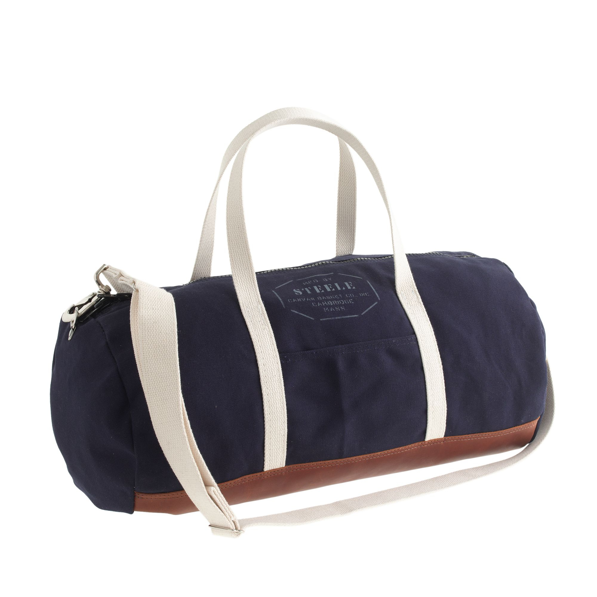 J.crew Steele Canvas Basket Co For Leathertrim Gym Bag in Blue for Men ...